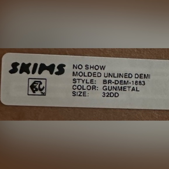 SKIMS GRAY GUN METAL Sheer Bra NWT - Picture 9 of 16